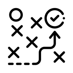 Fototapeta premium strategy line icon
