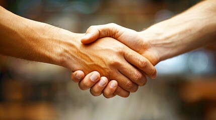 A businessman shaking hands with a potential client as a symbol of successful business development.