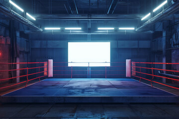Boxing Ring With Large Screen