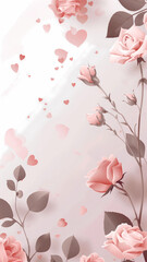 Valentine's Day Poster Background, Anniversary, Wedding, Romantic Background, Pink Background, Purple Background, Love, Flowers