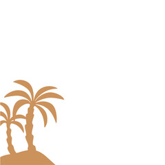 Palm Tree Corner Border