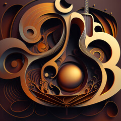 surreal acoustic artscape, abstract music background