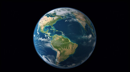 Fototapeta premium earth globe on black background