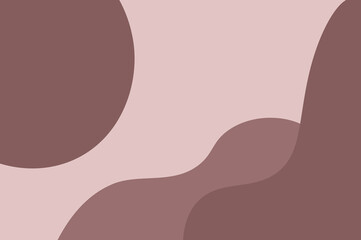 Soft and simple brown-red abstract irregular wavy color blocks