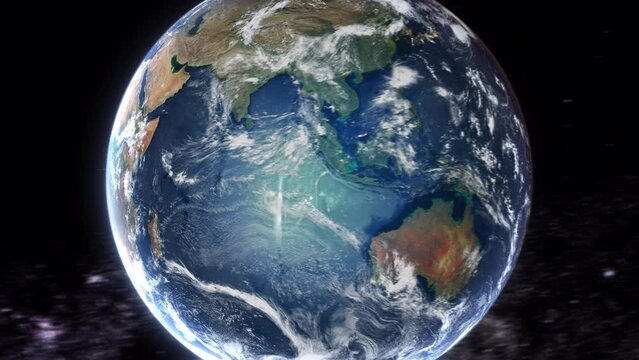 Realistic Earth From Space Zoom In Clouds Malawi