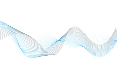 Abstract white technology background with curve wave lines vector
