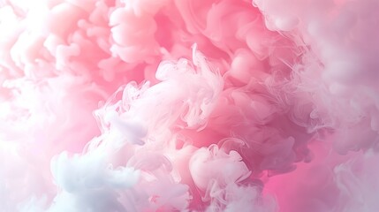 Fototapeta premium Abstract background with pink puffs of smoke, steam. Pink fog. Steam generator for events, parties