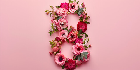 Floral Number Eight | Creative Flower Arrangement
