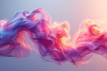 Obraz premium Abstract background Gradient wave shape, Neon smoke texture, Gradient background. Generative AI illustration