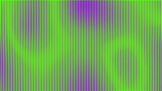Seamless green purple violet zig zag zebra lined sharp mesmeric background loop. Wave looped trendy rainbow backdrop.