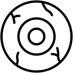 eyeball line icon