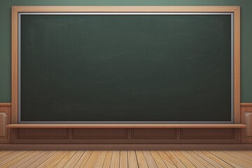 empty classroom and blackboard