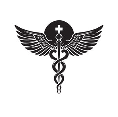 Fototapeta premium CADUCEUS health SYMBOL, MEDICAL AND HEALTH RELATED ICON 
