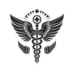 Fototapeta premium CADUCEUS health SYMBOL, MEDICAL AND HEALTH RELATED ICON 