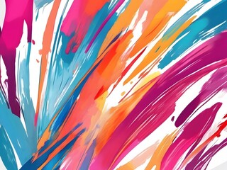Vibrant Brush Strokes: Bold and Colorful Background