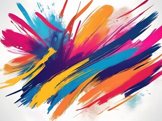 Vibrant Brush Strokes: Bold and Colorful Background