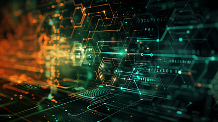 Obraz premium Background of business technology style