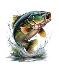 Bass Fishing PNG Bundle Clipart.