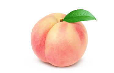 桃のイラスト リアル 白バック