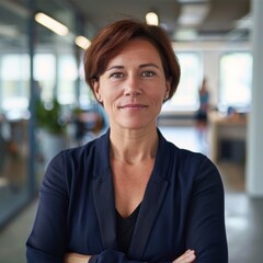 Naklejka premium portrait of a smiling confident business woman