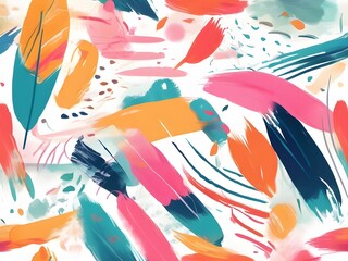 Vibrant Whimsical Brush Strokes Background for Playful Designs