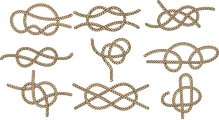 Old rope knot collection