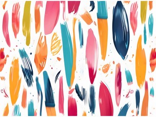 Vibrant Whimsical Brush Strokes Background for Playful Designs