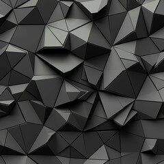 abstract black background with triangles 3d