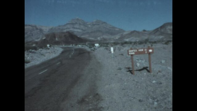 Dante's View 1970 - The southern extent of the Death Valley basin is seen from the viewpoint terrace, Dante's View, in the Black Mountains of Death Valley National Monument, in 1970.