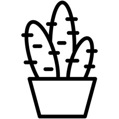 cactus line icon