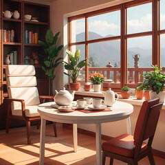 Obraz premium table and chairs