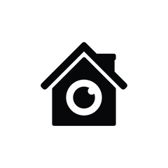 Security ccvt  house icons vector home security camera system