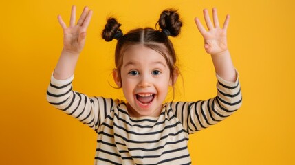 Little Girl with Excited Expression
