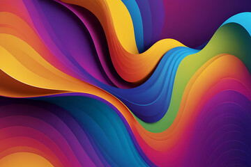 Obraz premium The Abstract Visual Effect for the Theme of Fractals Could Be a Fluid and Organic Flow of Vibrant Colors Merging, Waves, Lines, Splitting, and Swirling in Ever-changing Patterns