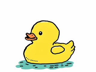 Fototapeta premium rubber duck isolated on white