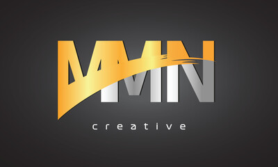 MMN Creative letter logo Desing with cutted letter