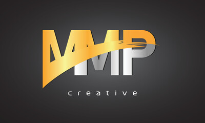 MMP Creative letter logo Desing with cutted letter