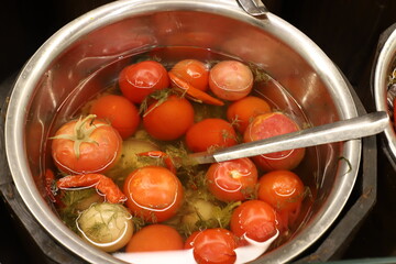 Pickled and salted vegetables are sold at a city bazaar in Israel.