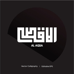 Arabic Calligraphy Al Aqsa  I  Vector Calligraphy