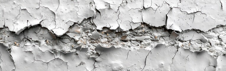 Exfoliated Concrete Wall Texture Background with Weathered Gray Painted Frame