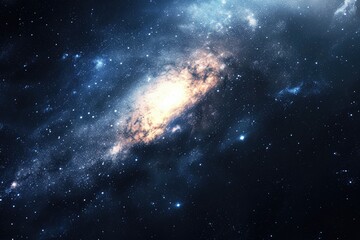 Stunning galaxy with stars and planets in space