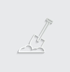 shovel icon vector  worker icon
