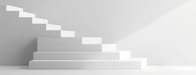abstract white steps background