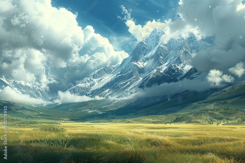 Canvas Prints Breathtaking Mountain Landscape