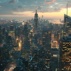 New York City Skyline at Night