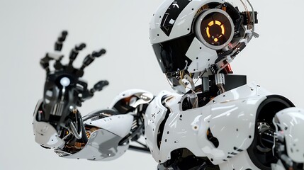 Fototapeta premium Futuristic technology encompasses cutting-edge innovations like artificial intelligence, quantum computing, and biotechnology, revolutionising how we live, work, and interact with the world.