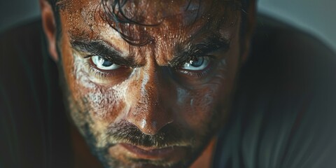 Obraz premium Closeup Portrait of a Man With Intense Eyes