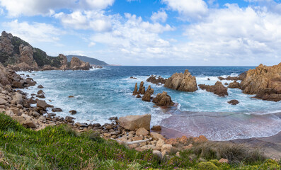 Li Cossi beach in Sardinia, Italy