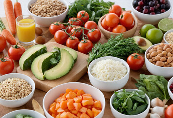 Fresh and Healthy Food Essentials
Healthy Eating: Fresh Fruits and Vegetables