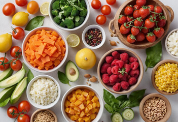 Fresh and Healthy Food Essentials
Healthy Eating: Fresh Fruits and Vegetables